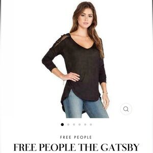 Free people the Gatsby top black*retired * 🚨 weekend sale